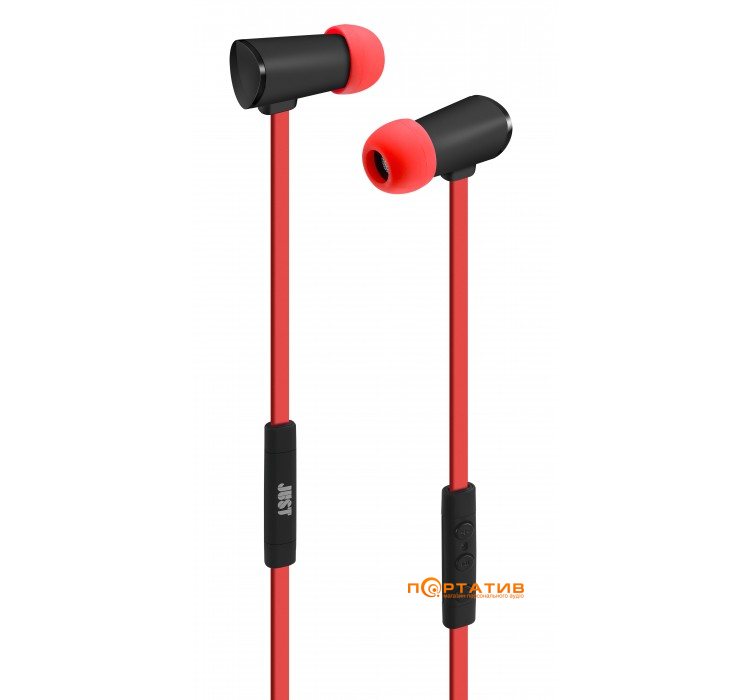 JUST Prosport Bluetooth Headset Red