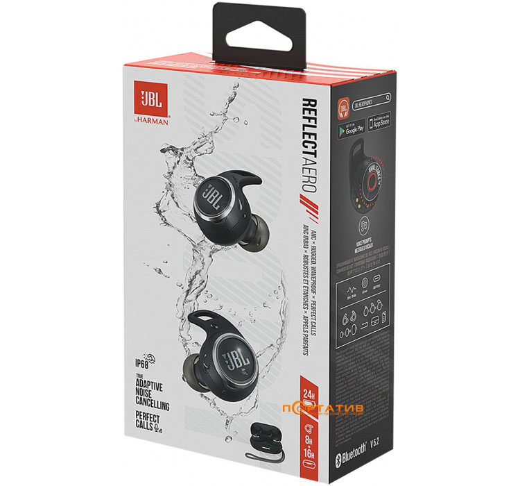 Наушники JBL Reflect Aero Black (JBLREFLECTAEROBLK)
