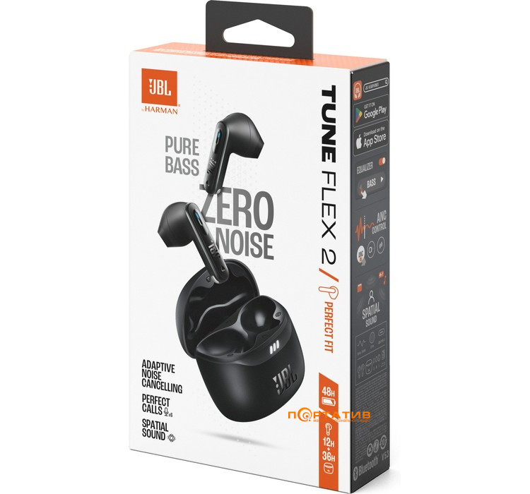 Наушники JBL Tune Flex 2 Black (JBLTFLEX2BLK)