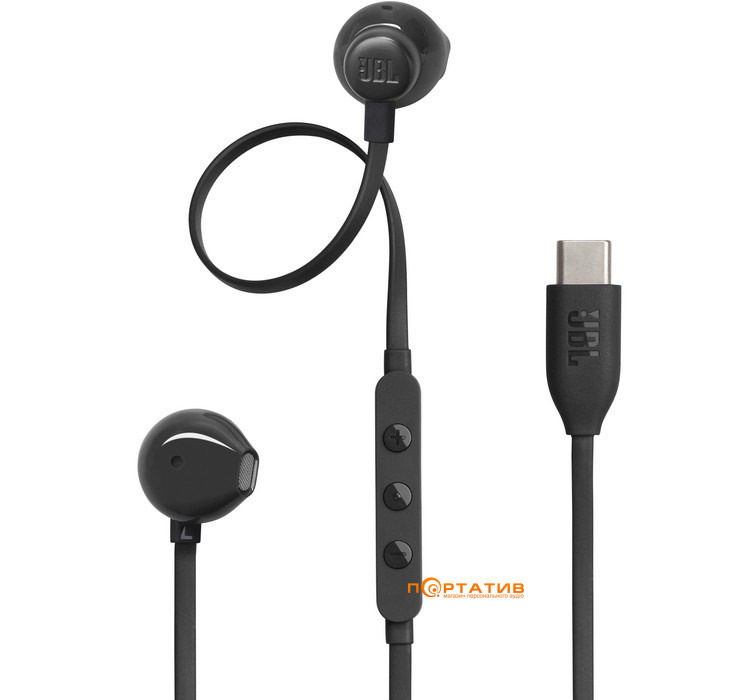 Навушники JBL Tune 305C USB-C Black (JBLT305CBLK)