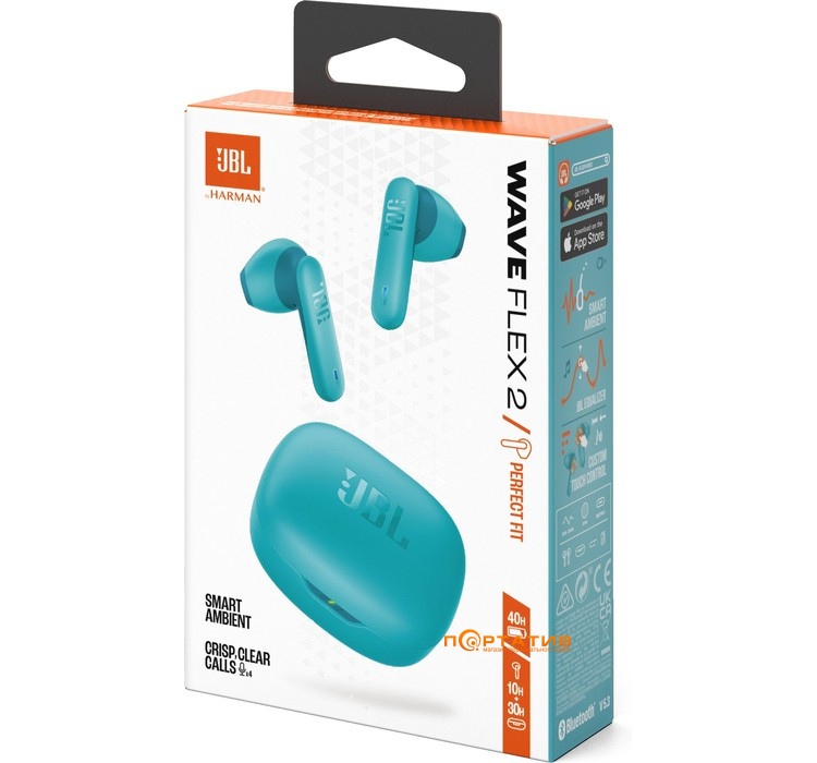 Наушники JBL Wave Flex 2 Blue (JBLWFLEX2BLU)