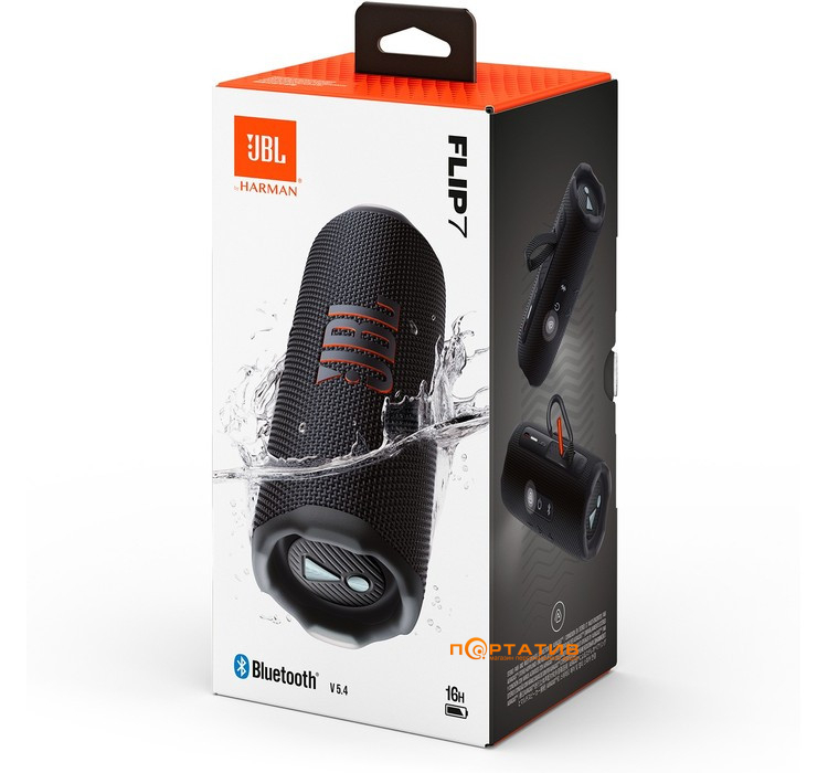 Акустика JBL Flip 7 Black (JBLFLIP7BLK)