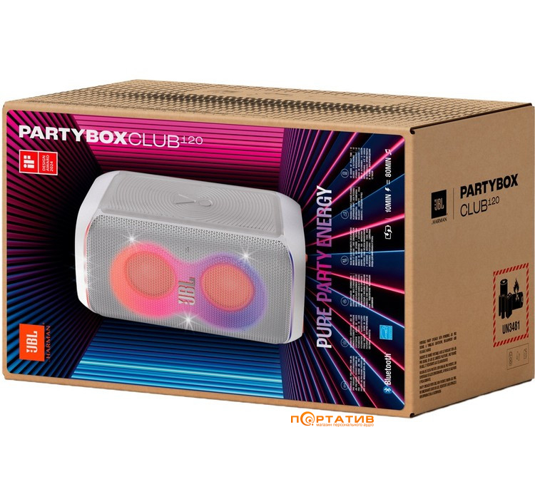 Акустика JBL PartyBox Club 120 White (JBLPBCLUB120SWEP)