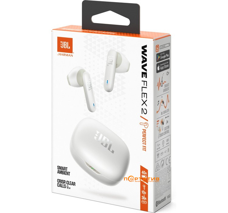 Наушники JBL Wave Flex 2 White (JBLWFLEX2WHT)