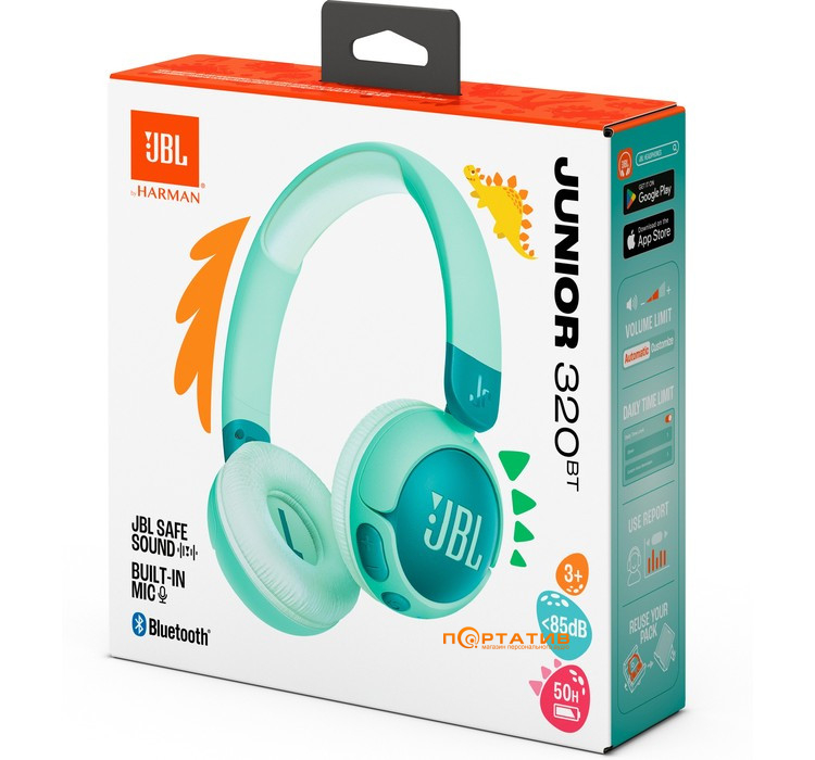 Детские наушники JBL JR320BT Green (JBLJR320BTGRN)