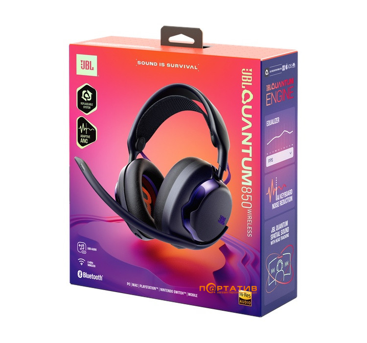 Игровая гарнитура JBL Quantum 850 Black (JBLQTUM850BLK)