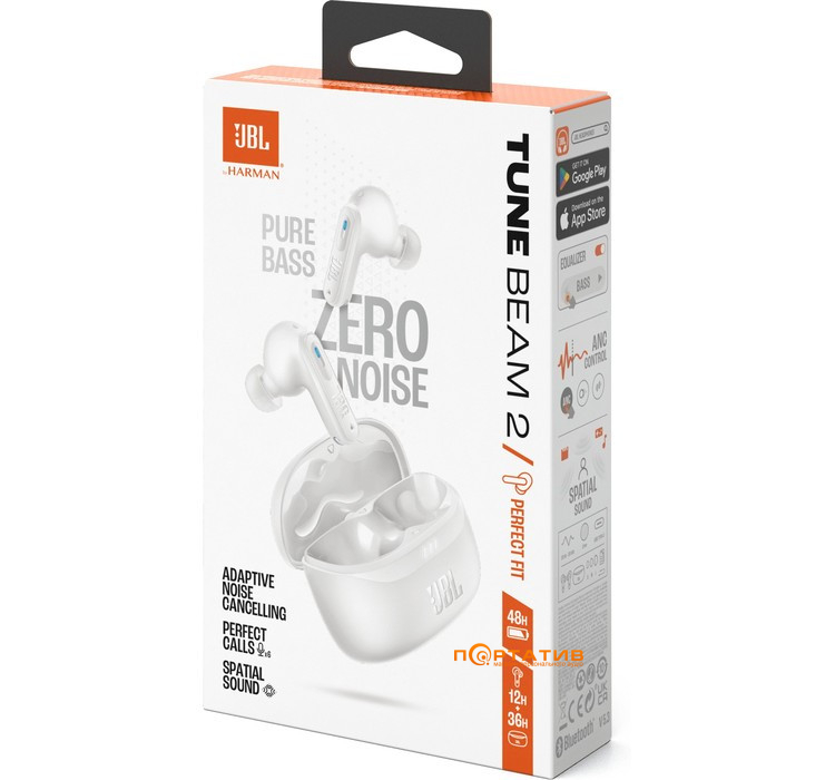 Навушники JBL Tune Beam 2 White (JBLTBEAM2WHT)