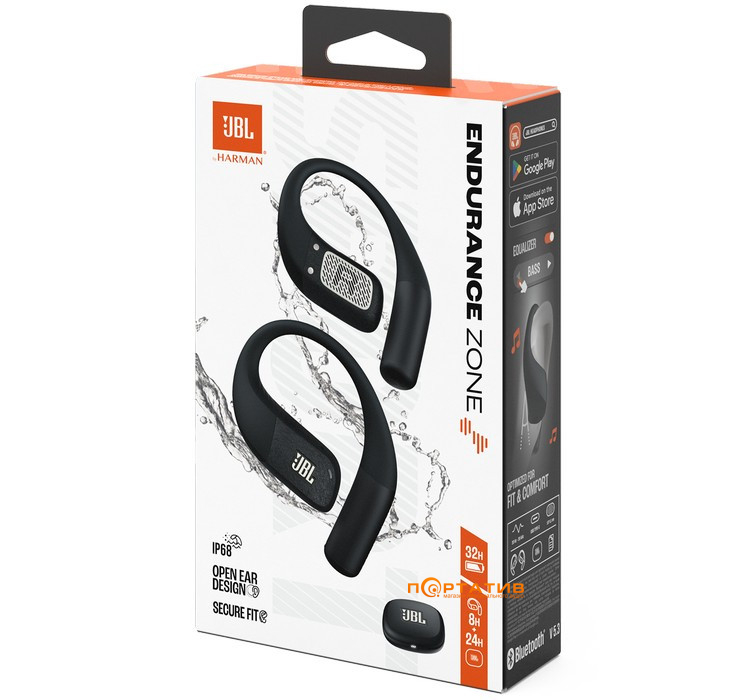Наушники JBL Endurance Zone Black/Grey (JBLENDUZONEBLKG)