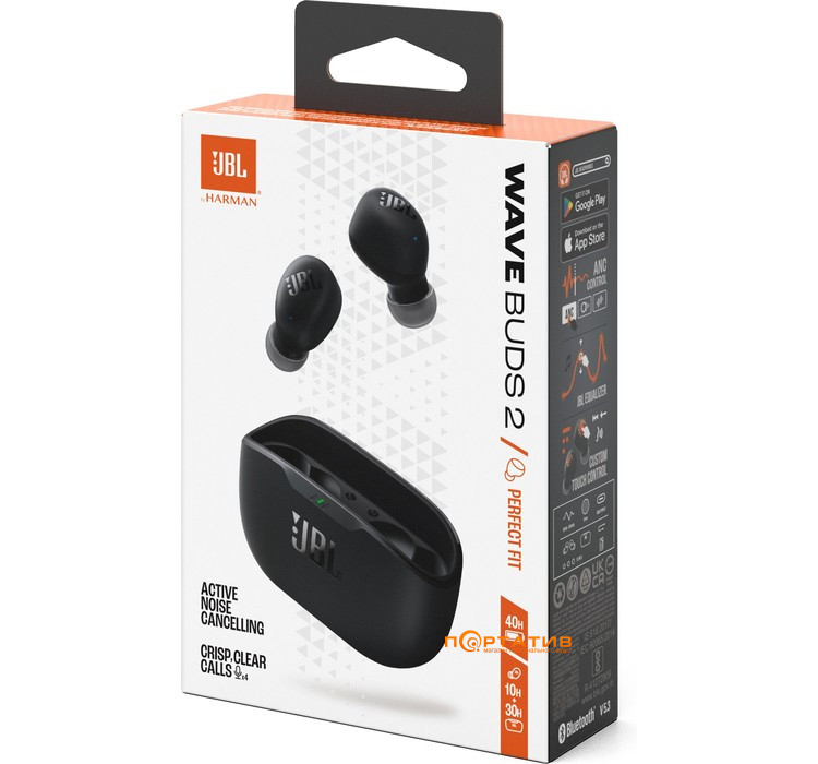 Наушники JBL Wave Buds 2 Black (JBLWBUDS2BLK)