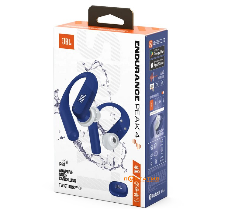 Навушники JBL Endurance Peak 4 Blue (JBLENDUPEAK4BLU)