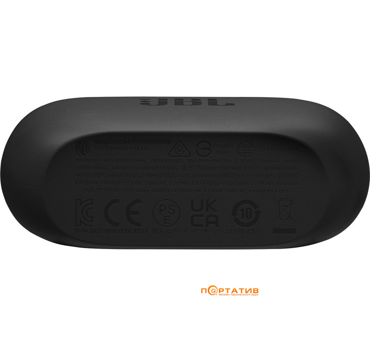 Наушники JBL Wave Buds 2 Black (JBLWBUDS2BLK)