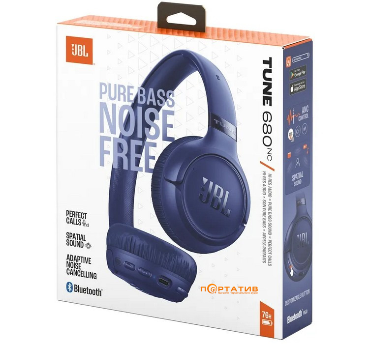 Наушники JBL Tune 680 NC Blue (JBLT680NCBLU)