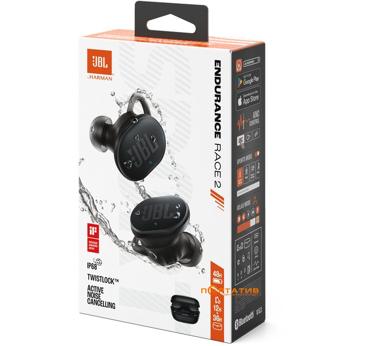 Навушники JBL Endurance Race 2 Black (JBLENDURACE2BLK)