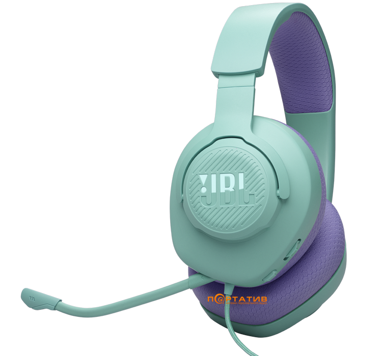 Ігрова гарнітура JBL Quantum 100M2 Cyan (JBLQTUM100M2CYN)