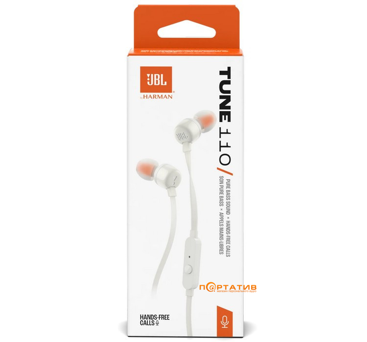 Наушники JBL Tune 110 White (JBLT110WHTE)