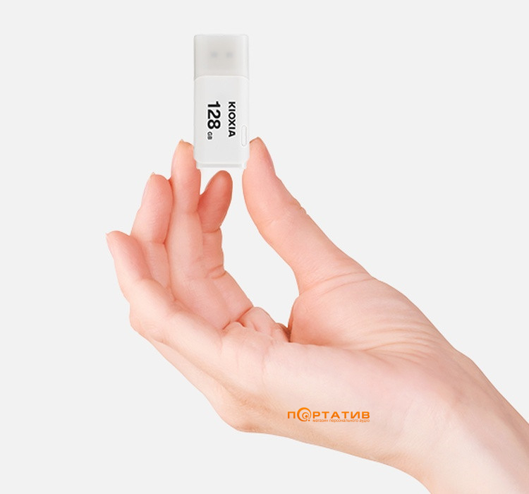 USB накопичувач Kioxia Stick TransMemory U202 128GB USB 2.0 White (LU202W128G)