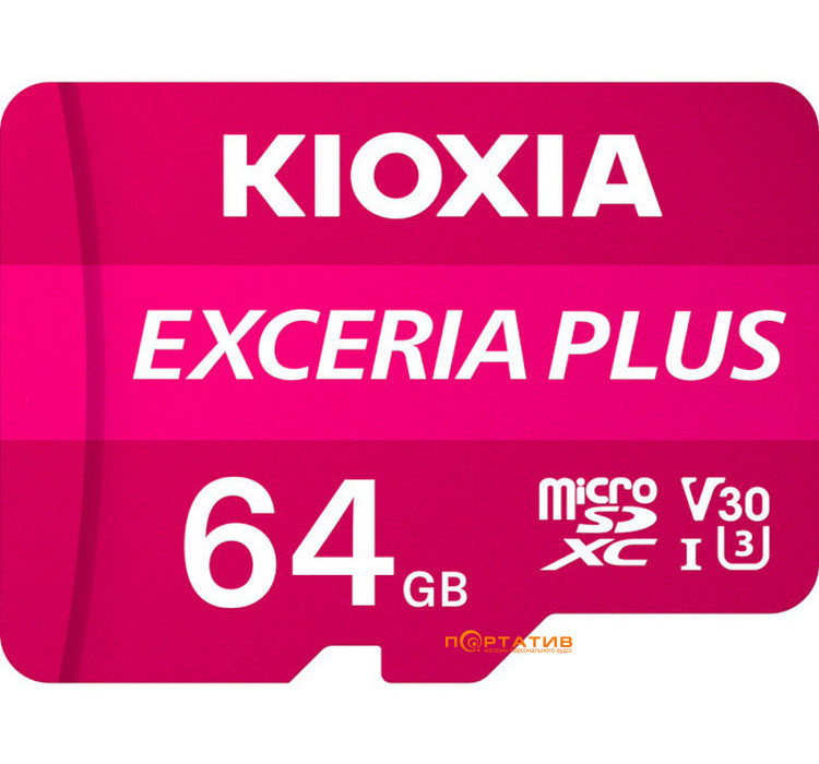 Kioxia microSDXC 64GB Exceria Plus Class 10 U3 V30 (LMPL1M064GG2) + SD Adapter