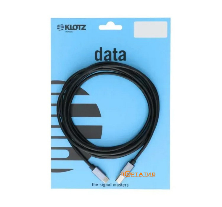 Кабель Klotz USB 2.0 Cable Plug C - Plug B 1m