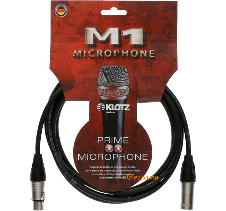 Klotz M1 Prime Microphone Cable 1m (M1K1FM0100)
