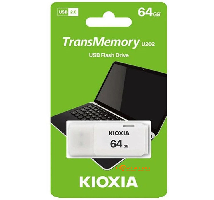 USB накопичувач Kioxia Stick TransMemory U202 64GB USB 2.0 White (LU202W064G)