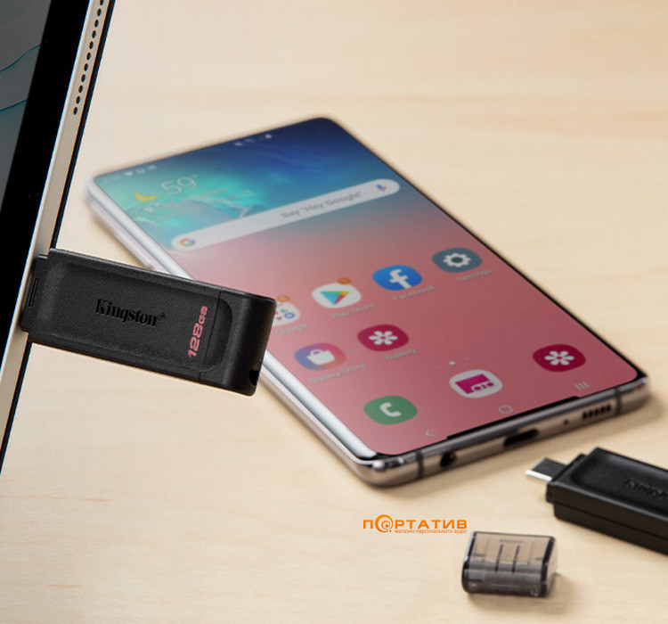 Накопитель Kingston DataTraveler 70 64GB USB Type-C (DT70/64GB)