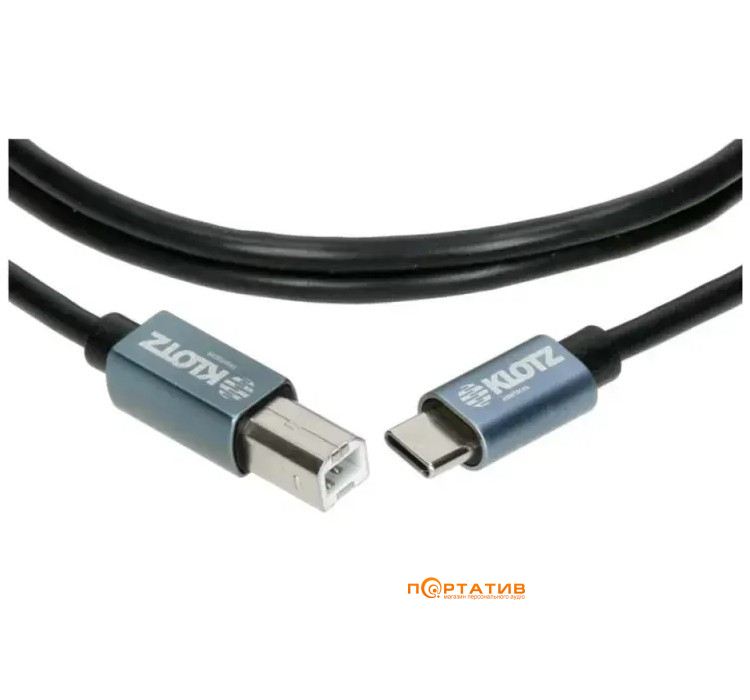 Кабель Klotz USB 2.0 Cable Plug C - Plug B 1m
