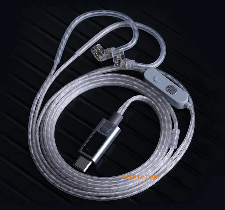 Кабель для наушников KZ Audio M2 Dual Mic Silver-Plated Upgrade Cable