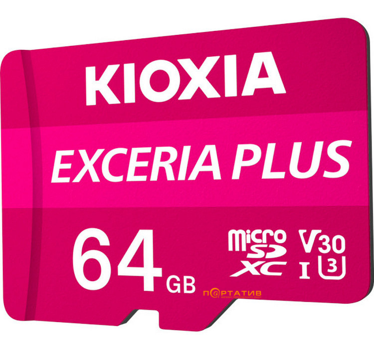 Kioxia microSDXC 64GB Exceria Plus Class 10 U3 V30 (LMPL1M064GG2) + SD Adapter