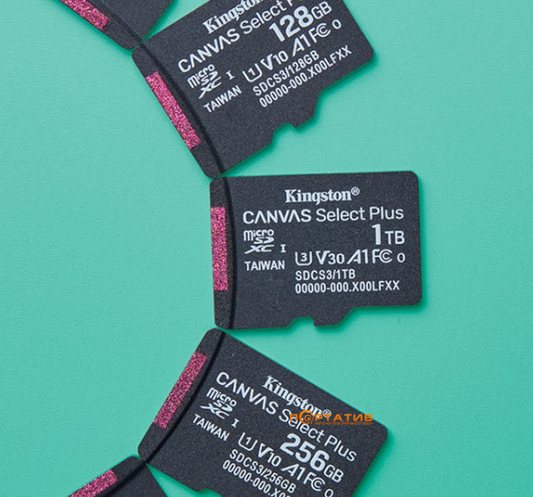 Kingston microSDXC 64GB UHS-I U1 A1 V10 Canvas Select Plus + SD Adapter (SDCS3/64GB)