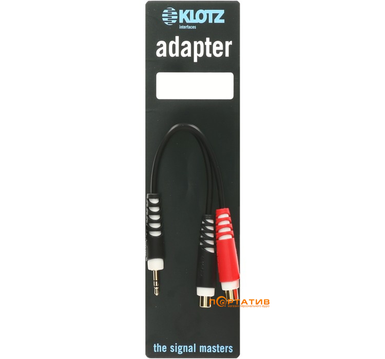 Кабель Klotz Y-Cable black Mini Jack - 2x RCA-Socket 0,2m