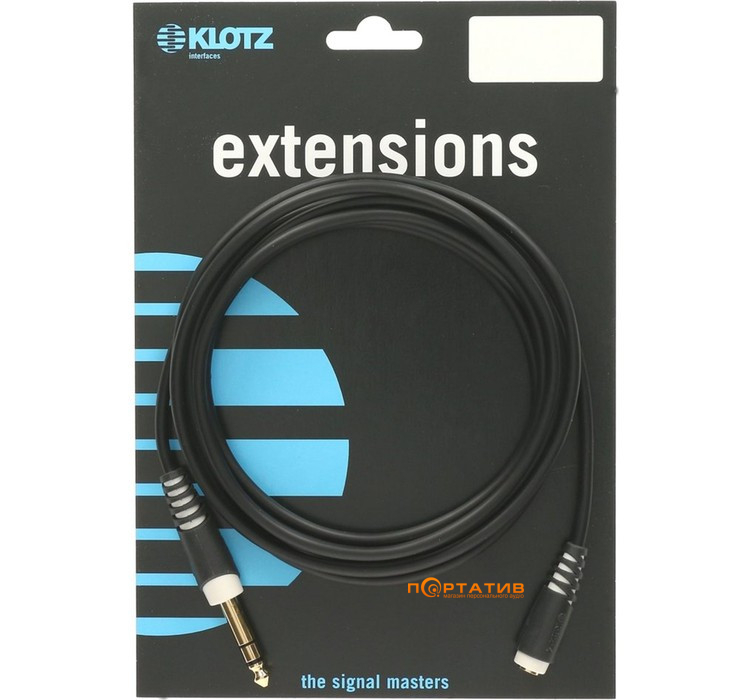 Кабель Klotz AS-EX60300 Extension Cable Black 3м