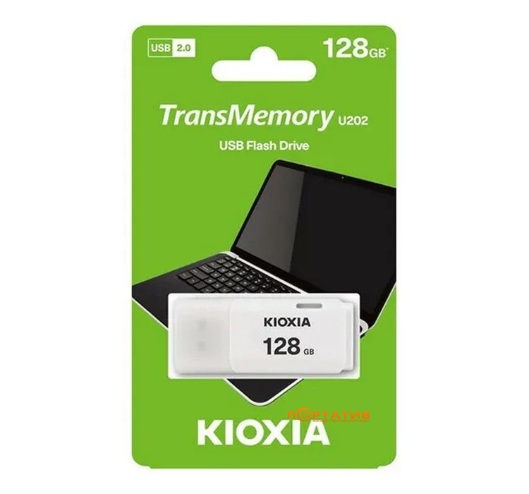 USB накопичувач Kioxia Stick TransMemory U202 128GB USB 2.0 White (LU202W128G)
