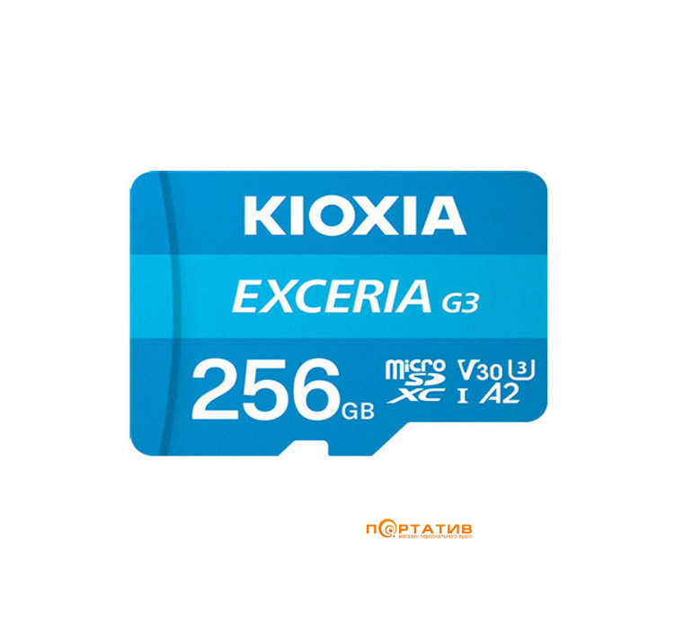 Kioxia microSDXC 256GB Exceria G3 Class 10 U3 V30 + Adapter (LMEX3L256GG2)