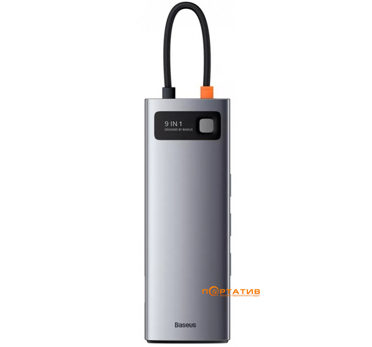 USB-хаб Baseus Metal Gleam Series 9-in-1 Multifunctional Type-C Hub Space Gray (CAHUB-CU0G)