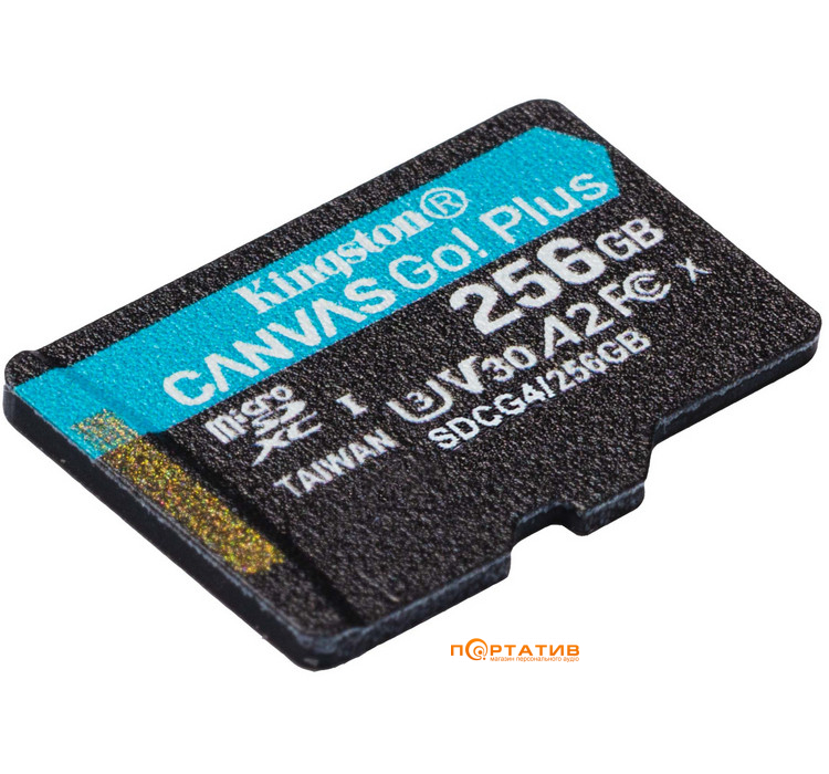 Карта памяти Kingston microSDXC 256GB C10 UHS-I U3 A2 V30 R200/W160MB/s (SDCG4/256GBSP)