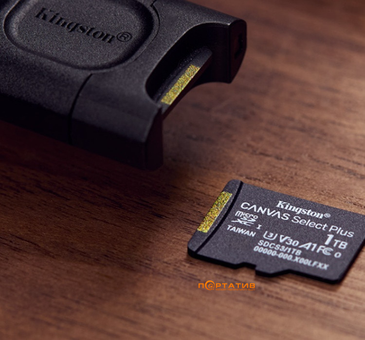 Kingston microSDXC 64GB UHS-I U1 A1 V10 Canvas Select Plus + SD Adapter (SDCS3/64GB)