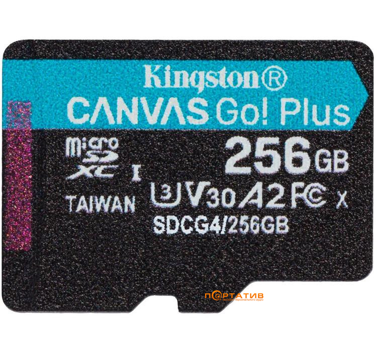Карта памяти Kingston microSDXC 256GB C10 UHS-I U3 A2 V30 R200/W160MB/s (SDCG4/256GBSP)