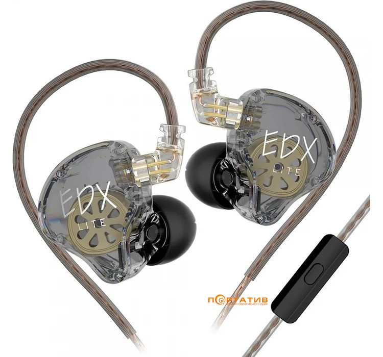 Навушники KZ Audio EDX Lite Mic Grey