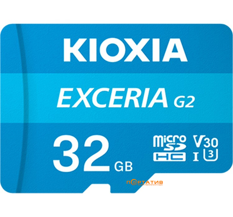 Карта памяти Kioxia microSDHC Card 32GB Exceria G2 Class 10 UHS U1 (LMEX2L032GG2)