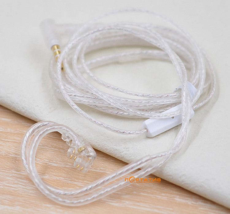 Кабель для навушників  KZ Audio Standard Cable Mic Silver