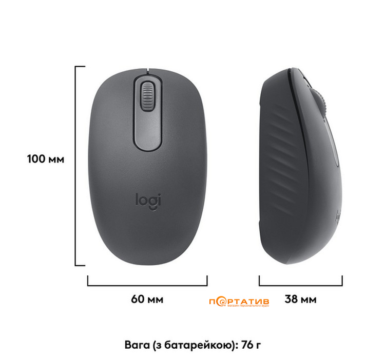 Мышка Logitech M196 Bluetooth Grey (910-007459)