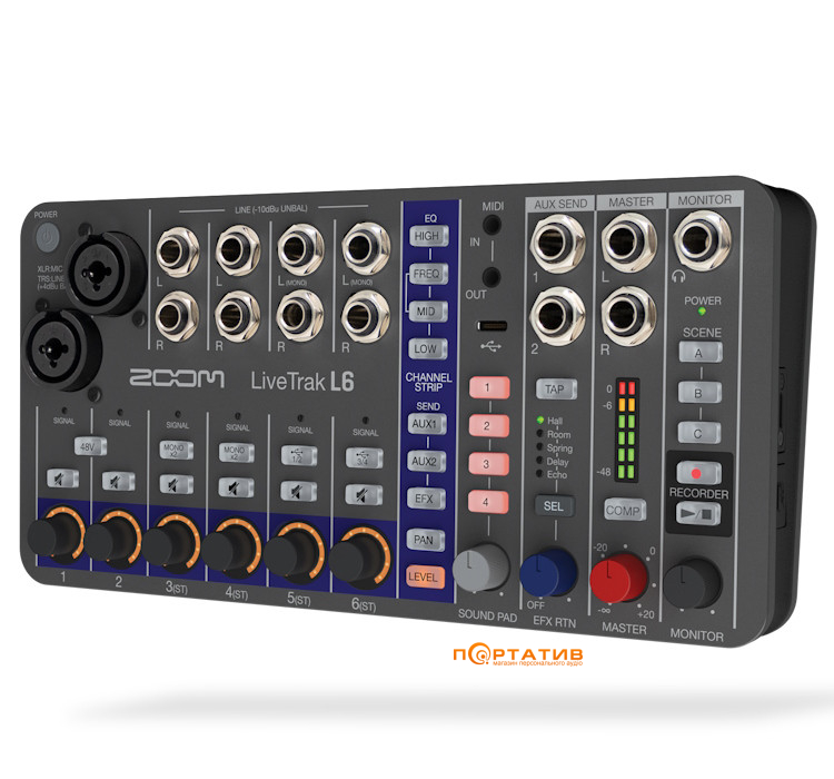 Цифровий мікшерний пульт Zoom LiveTrak L-6
