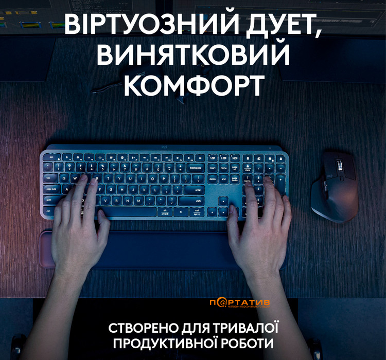 Комплект Logitech MX Keys S Combo Graphite UA (920-011614)