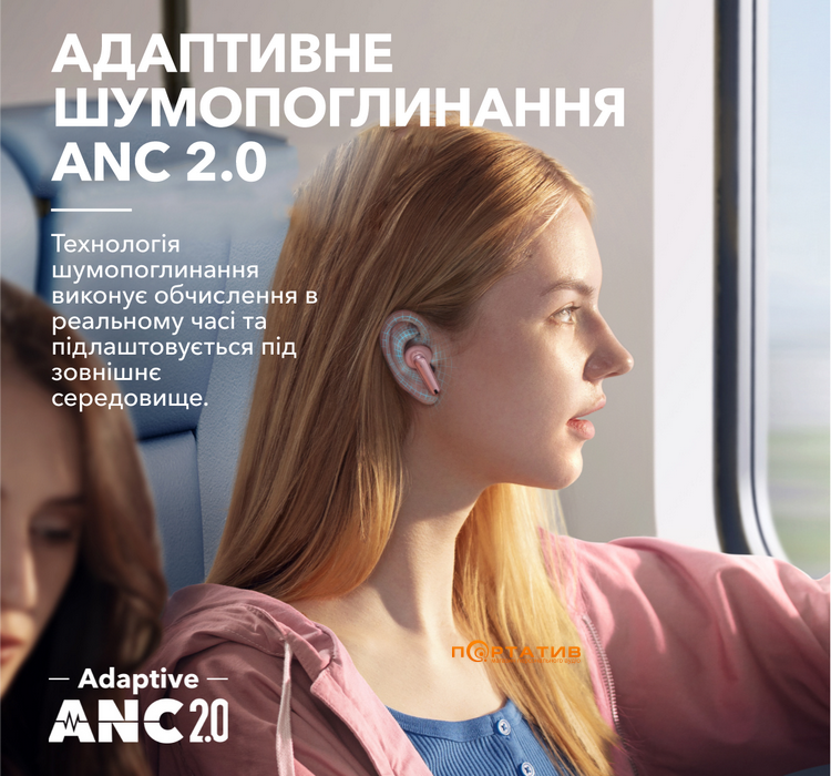 Наушники Anker SoundCore Liberty 4 NC Pastel Pink (A3947G51)