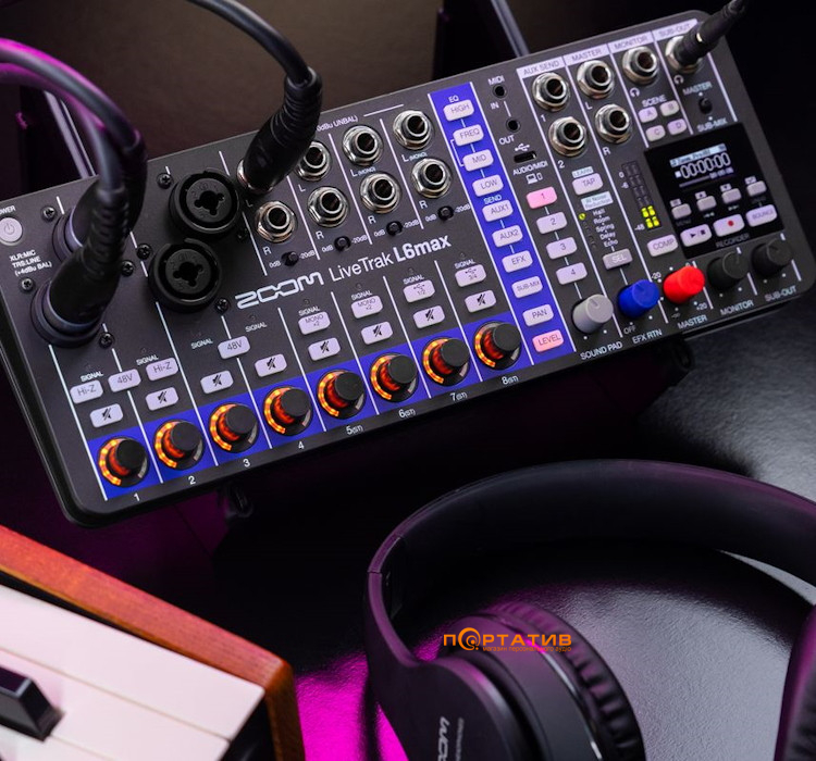 Цифровий мікшерний пульт Zoom LiveTrak L6max