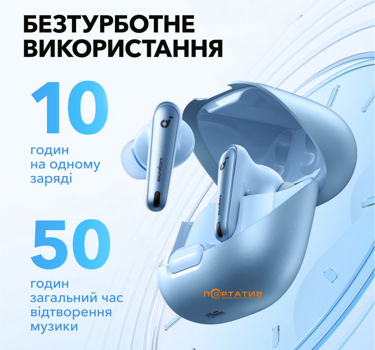 Навушники  Anker SoundCore Liberty 4 NC Light Blue (A3947G61)