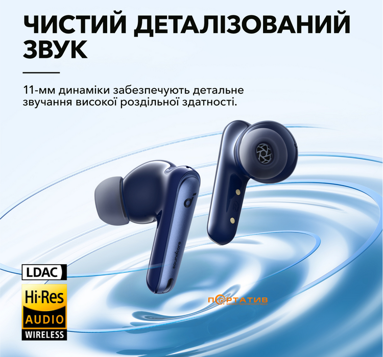 Наушники Anker SoundCore Liberty 4 NC Navy Blue (A3947G31)