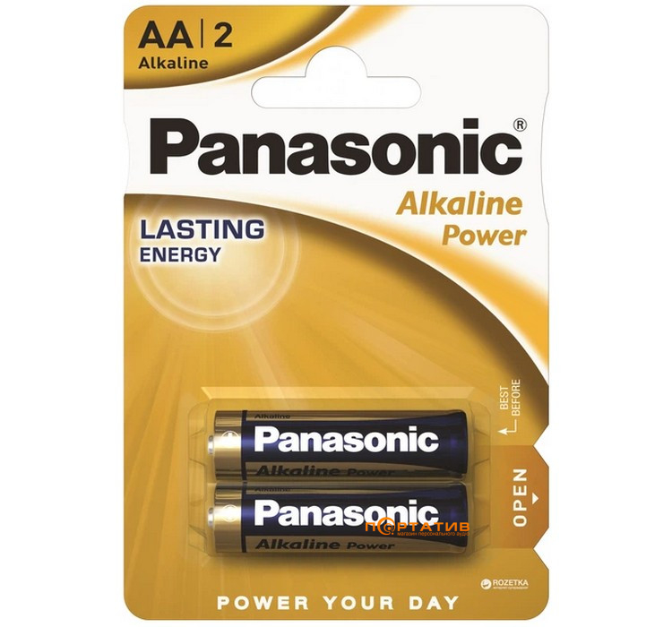 Батарейка Panasonic ALKALINE POWER AA BLI 2 (LR6REB/2BP)