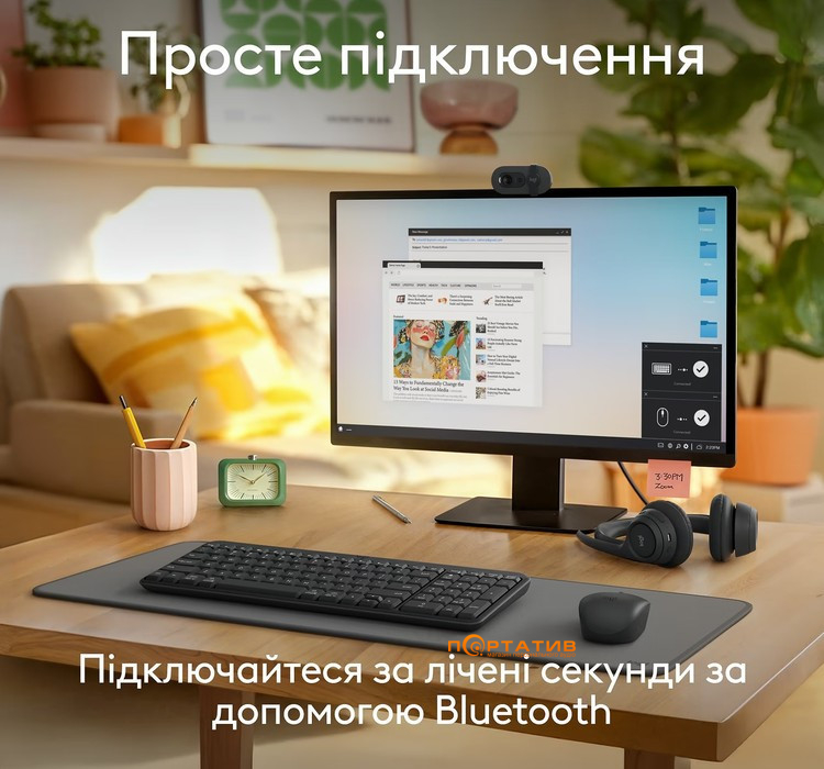 Комплект Logitech MK250 Wireless Combo Graphite UA (920-013823)