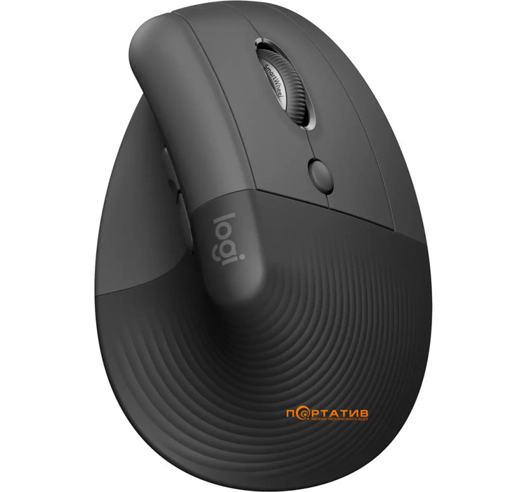 Мишка Logitech Lift Vertical Ergonomic Mouse for Business Graphite (910-006494) U